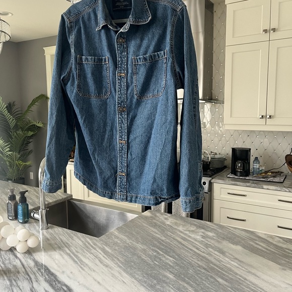 Mens I jeans shirt size medium faded denim blue - Picture 4 of 17